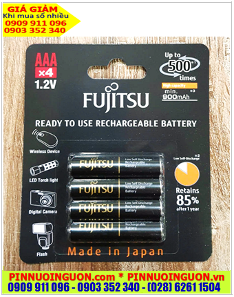 Fujitsu HR-4UTHCEX(4B) Pin sạc 1.2v AAA900mAh Fujitsu HR-4UTHCEX(4B), Xuất xứ Nhật (Vỉ 4viên)
